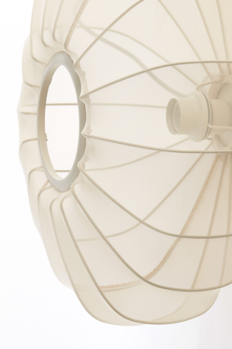 Lámpara de techo redonda de algodón beige Light & Living Plumalia – An. 50 cm - Imagen 5