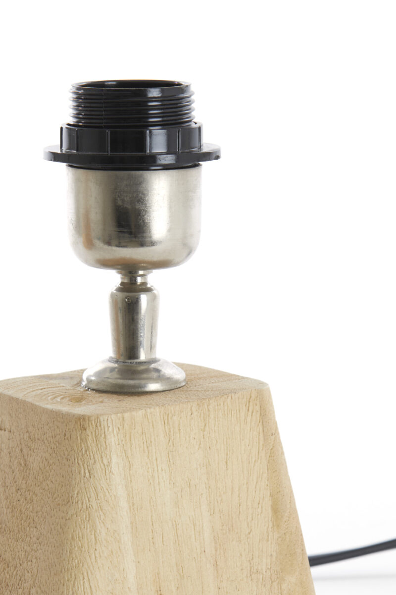 Base de lámpara de madera cuadrada Light & Living Kardan - H. 15 cm - Imagen 7