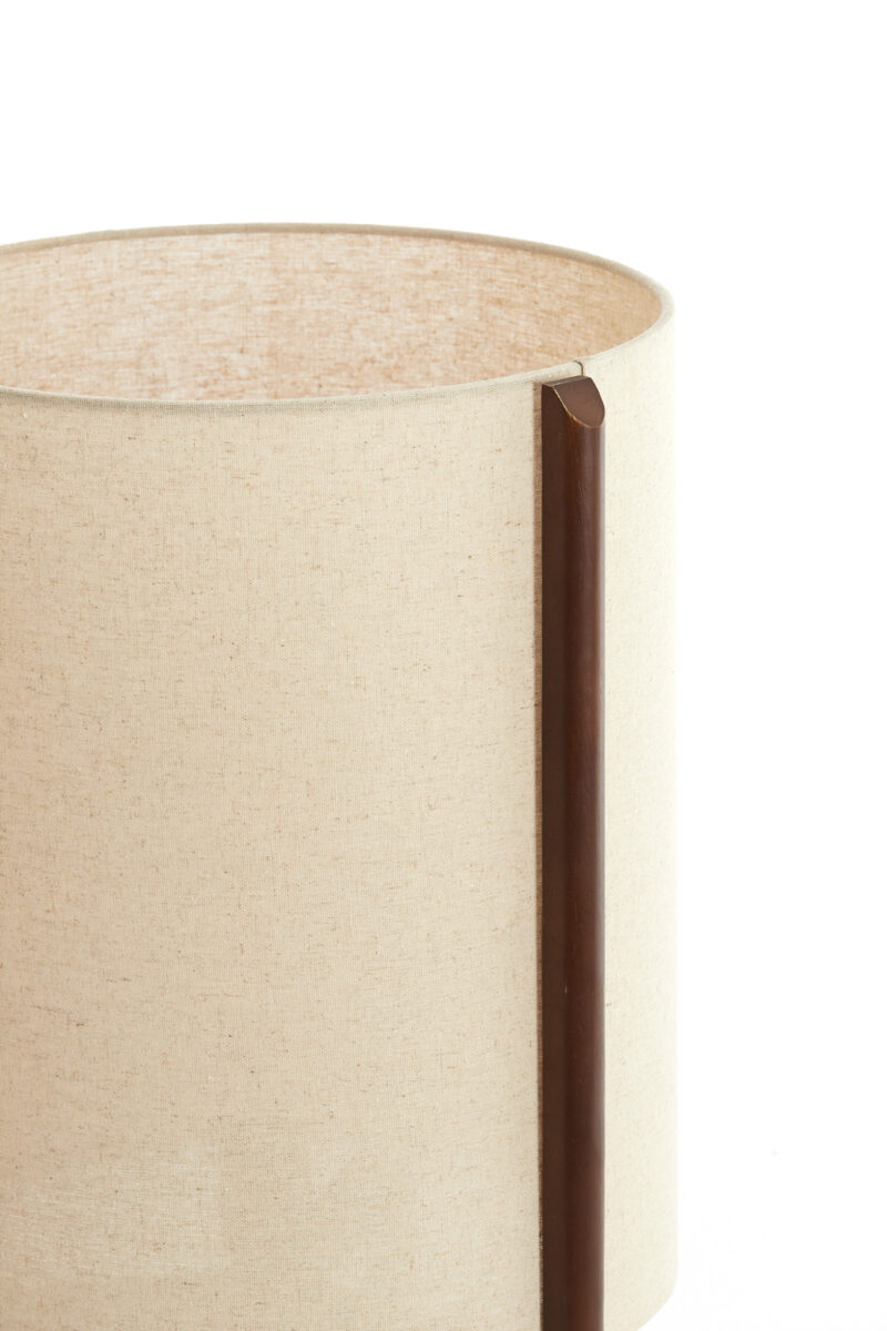 Lámpara de mesa redonda con pantalla beige Light & Living Litto – H. 58 cm - Imagen 4