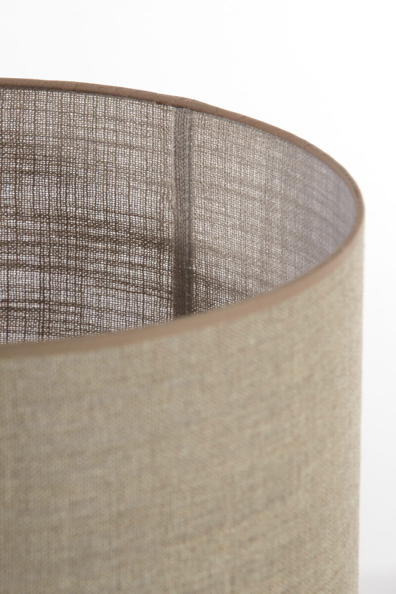 Pantalla de lámpara de tela cilíndrica beige Light & Living Caden - Ø 40 cm - Imagen 8