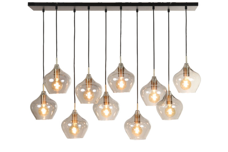 Lámpara colgante de vidrio con múltiples colgantes Light & Living Rakel – An. 124 cm - Imagen 6