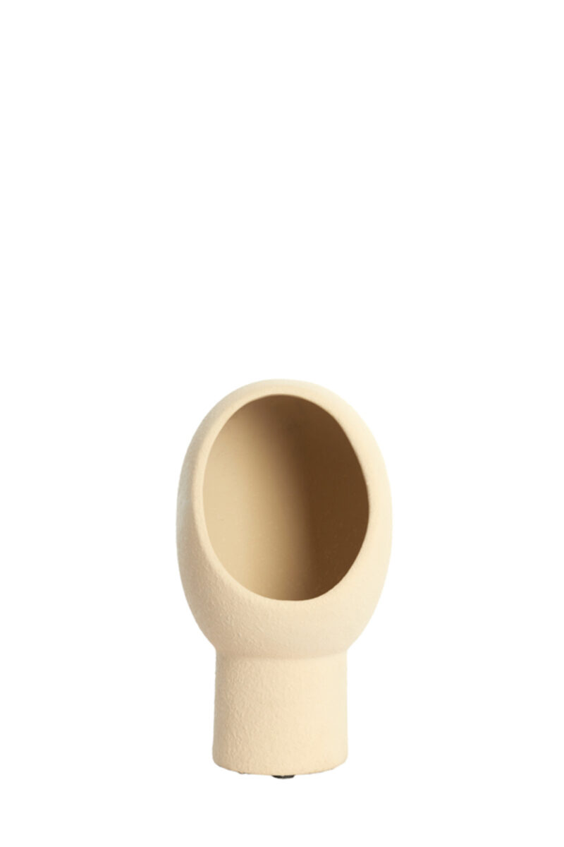 Lámpara de mesa redonda beige Light & Living Monk - H. 30 cm - Imagen 3