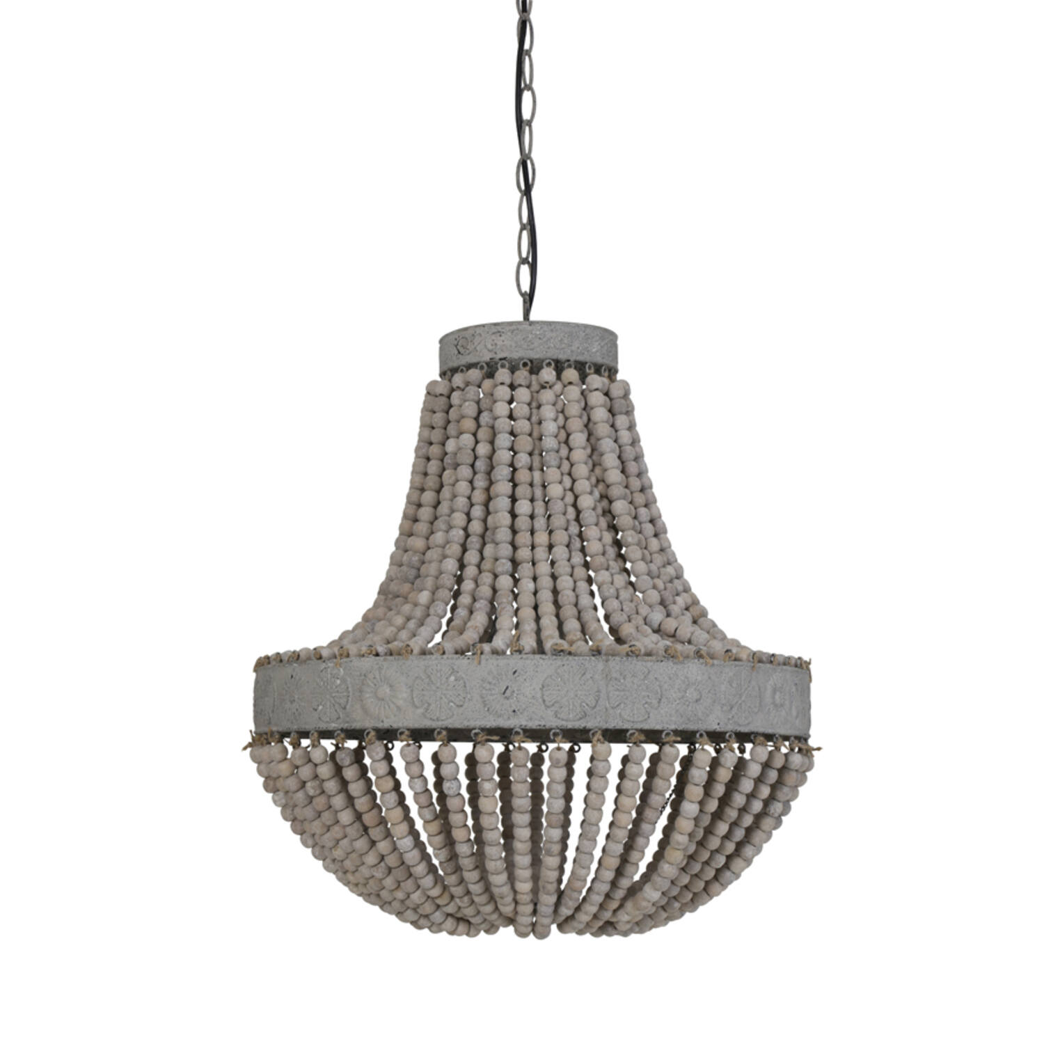 Lámpara chandelier de cuentas de madera Light & Living Luna - Ø 51 cm