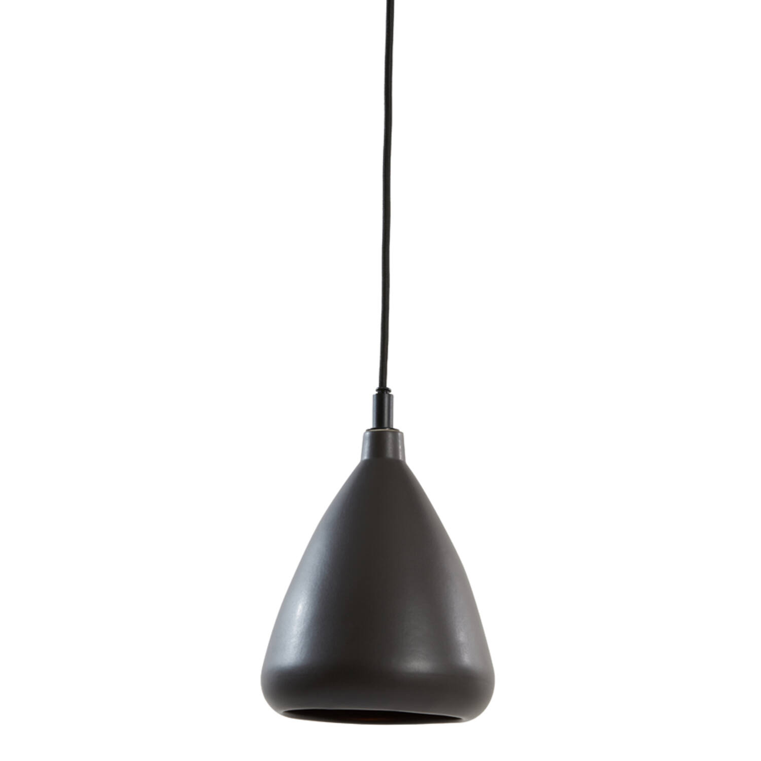 Lámpara negra colgante con forma de gota Light & Living Desi - Ø 18 cm