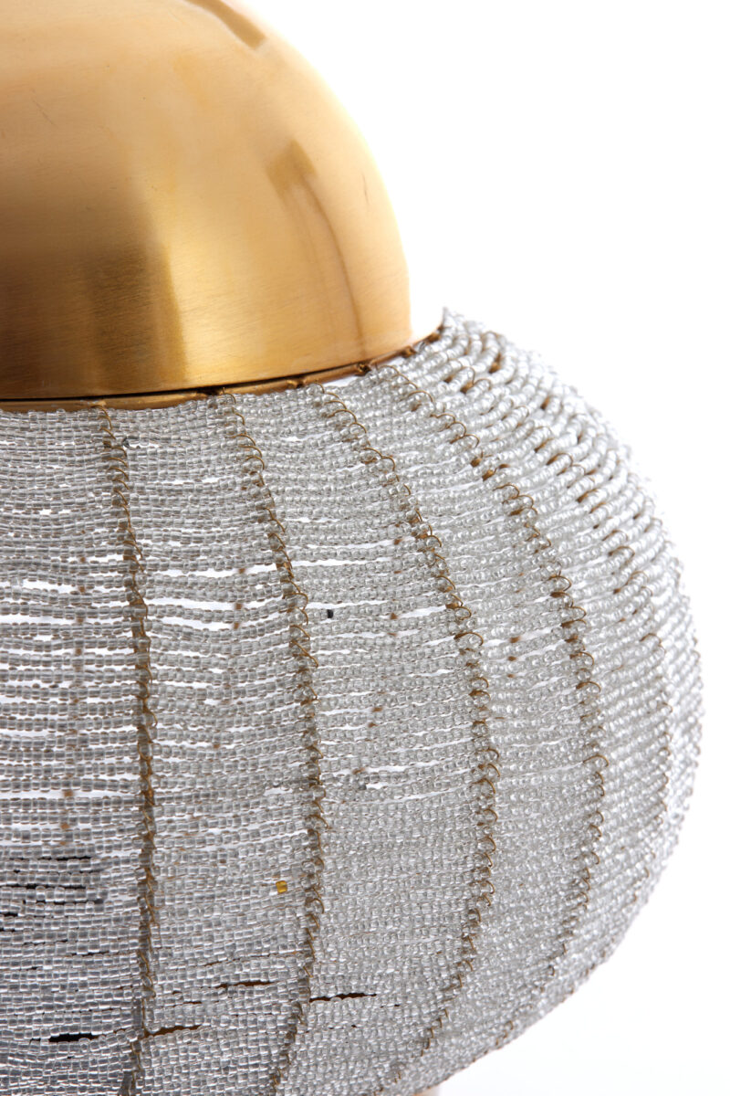 Lámpara dorada con pantalla textil Light & Living Cetara - Ø 33 cm - Imagen 3