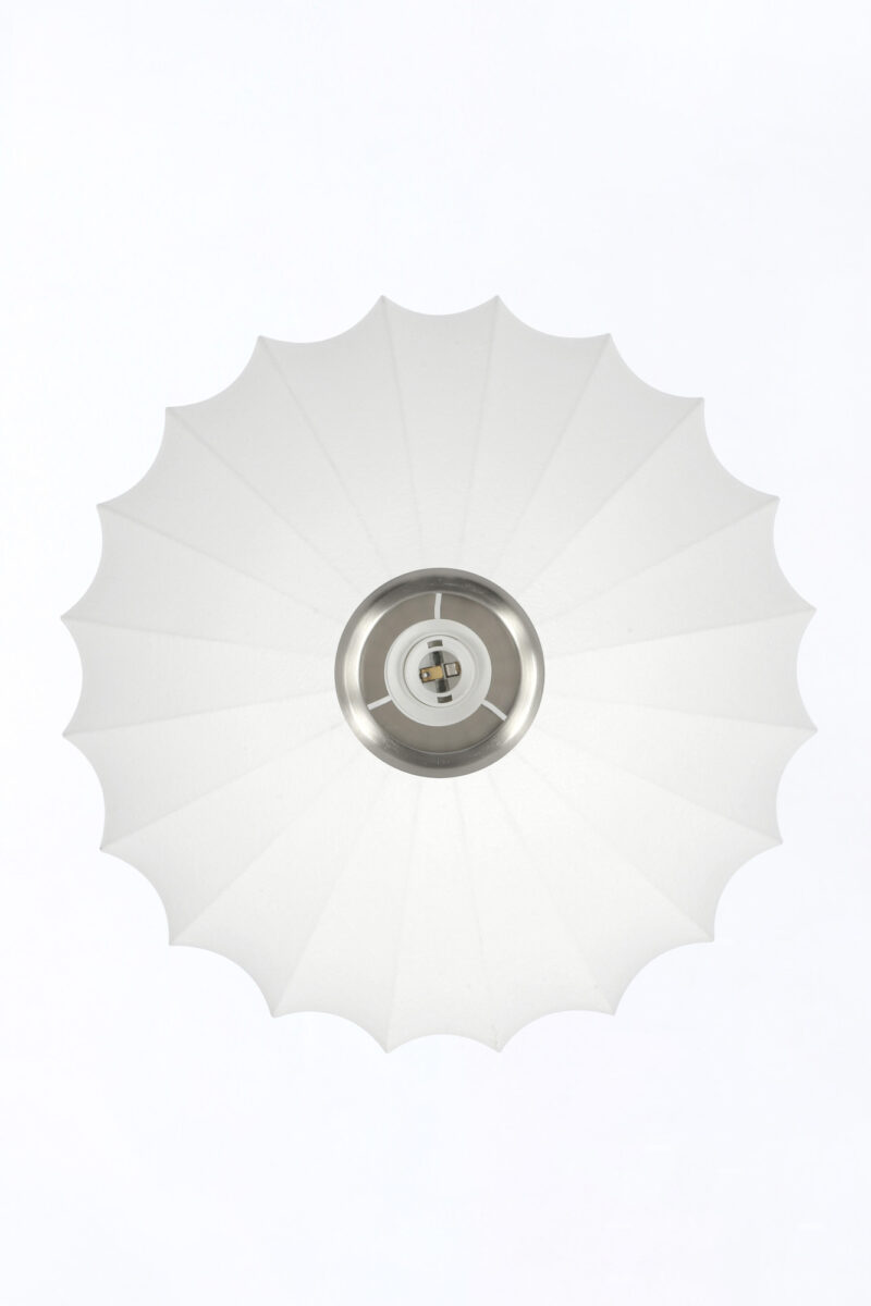 Lámpara de techo ovalada de tela blanca Light & Living Fay – An. 50 cm - Imagen 7