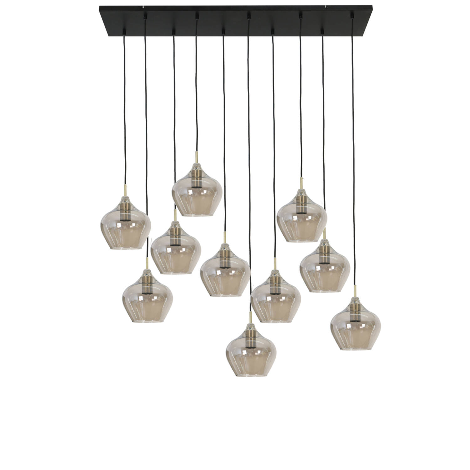 Lámpara colgante de vidrio con múltiples colgantes Light & Living Rakel – An. 124 cm