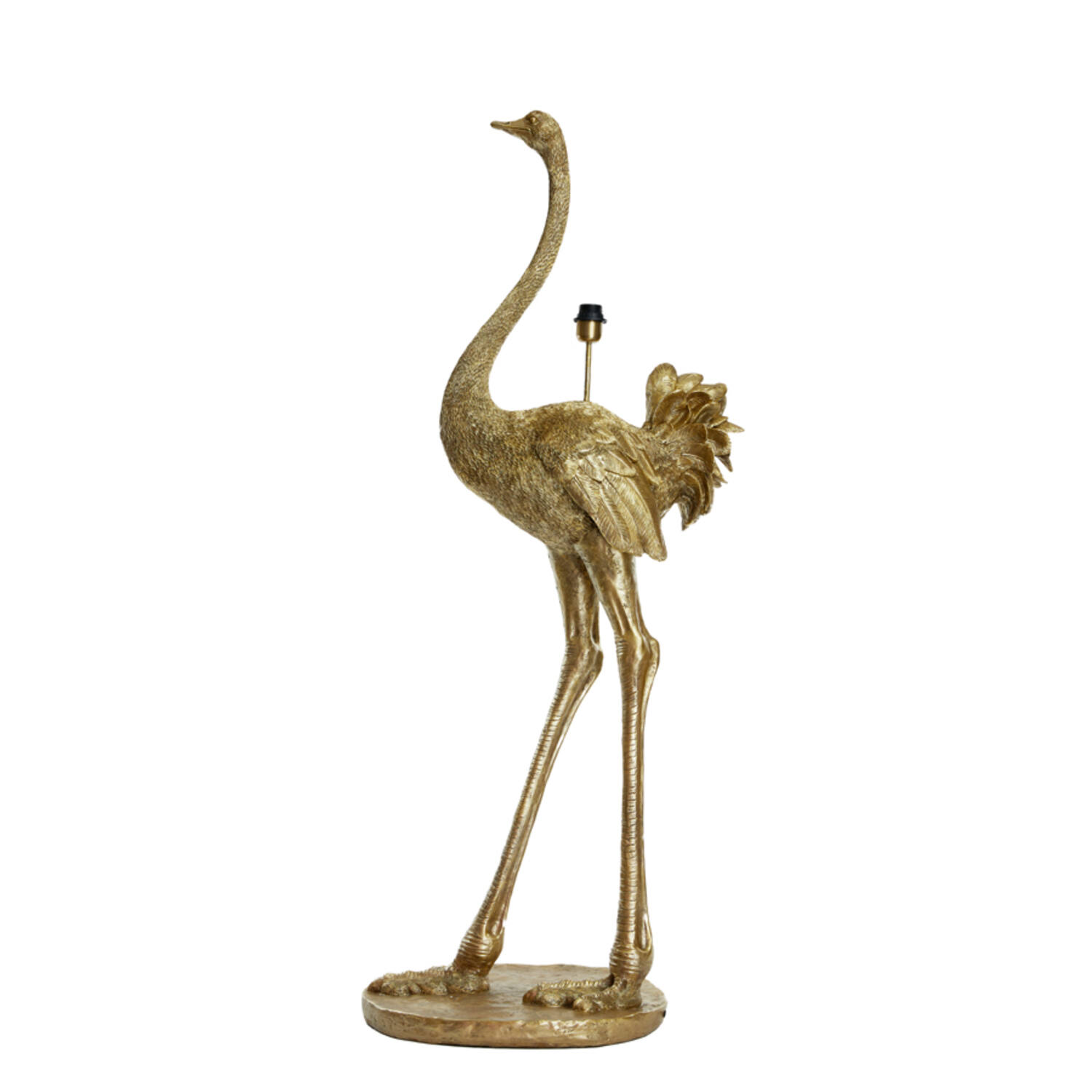 base de lámpara de avestruz dorada Light & Living Ostrich - H. 146,5 cm