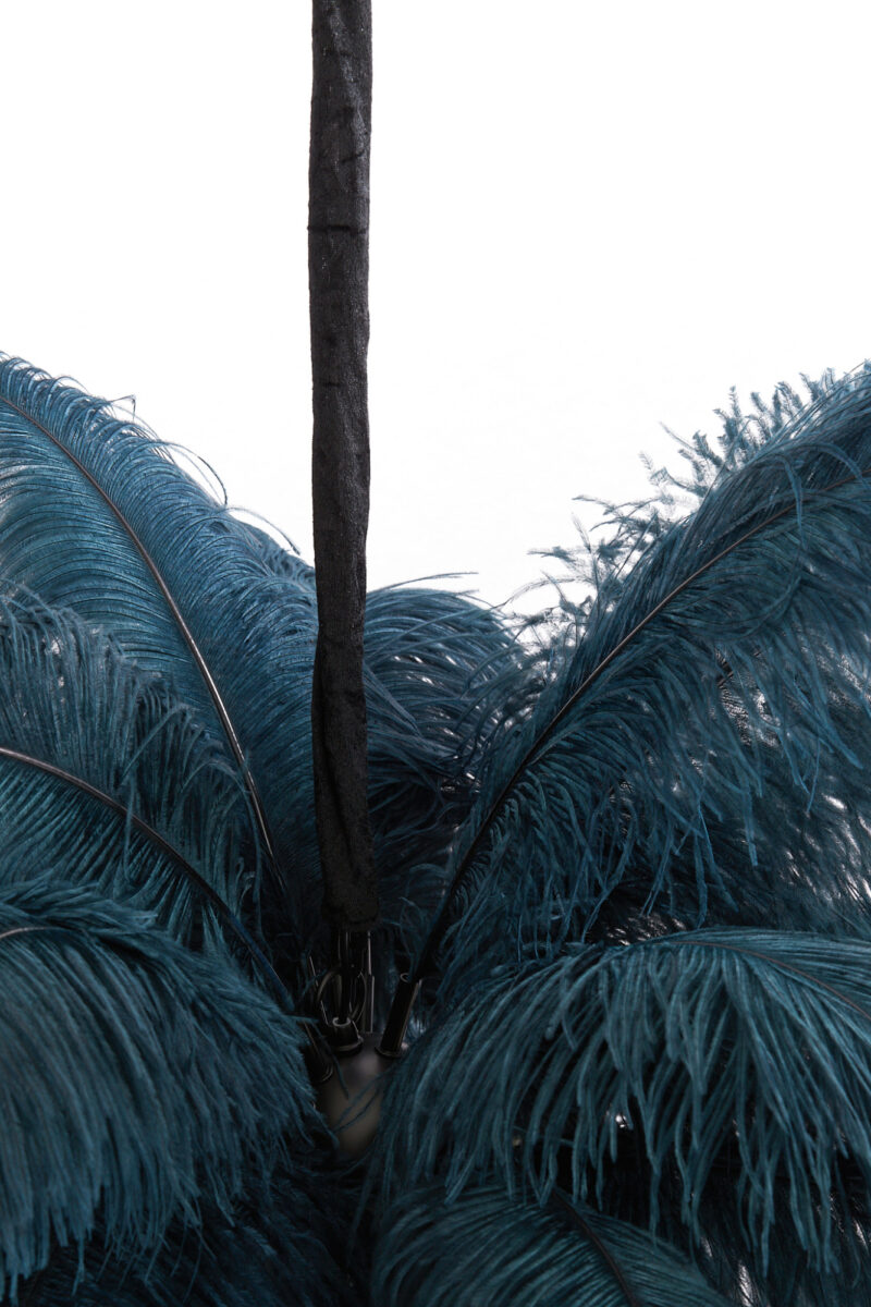 Lámpara colgante azul oscuro con plumas Light & Living Feather – An. 80 cm - Imagen 4