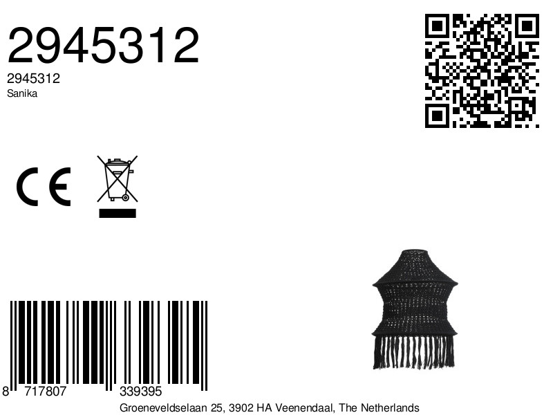 Pantalla negra trenzada Light & Living Sanika - Imagen 7