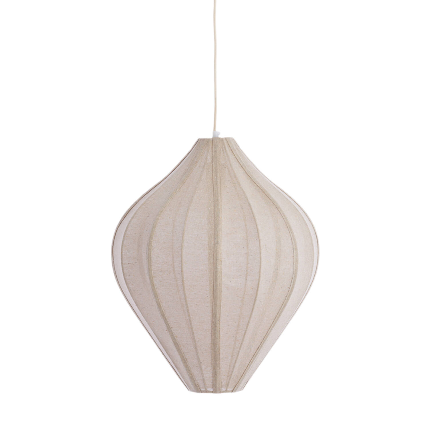 Lámpara colgante de lino beige color arena Light & Living Pasto - Ø 47 cm