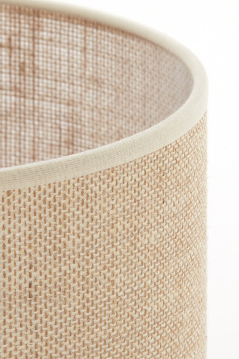 Pantalla de lámpara en forma de cilindro de tela beige Light & Living Sendai - Ø 20 cm - Imagen 6