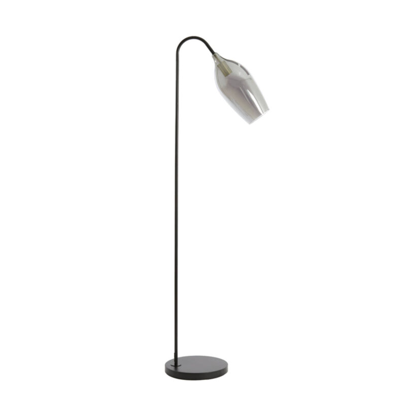 Lámpara de pie moderna con difusor de vidrio orientado Light & Living Lukaro - H. 160 cm
