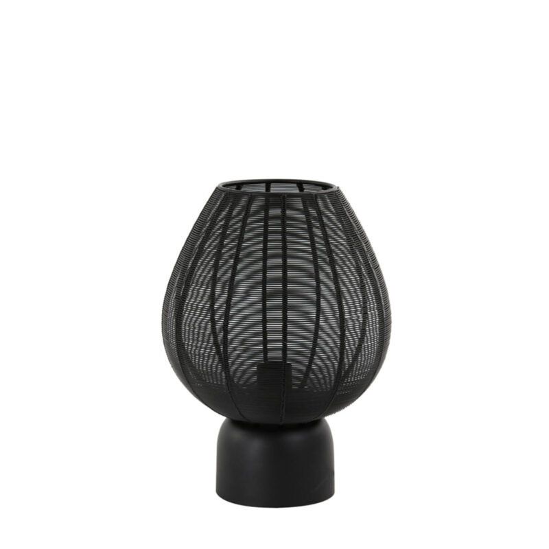 Lámpara de mesa negra diseño de alambre Light & Living Suneko – H. 34 cm