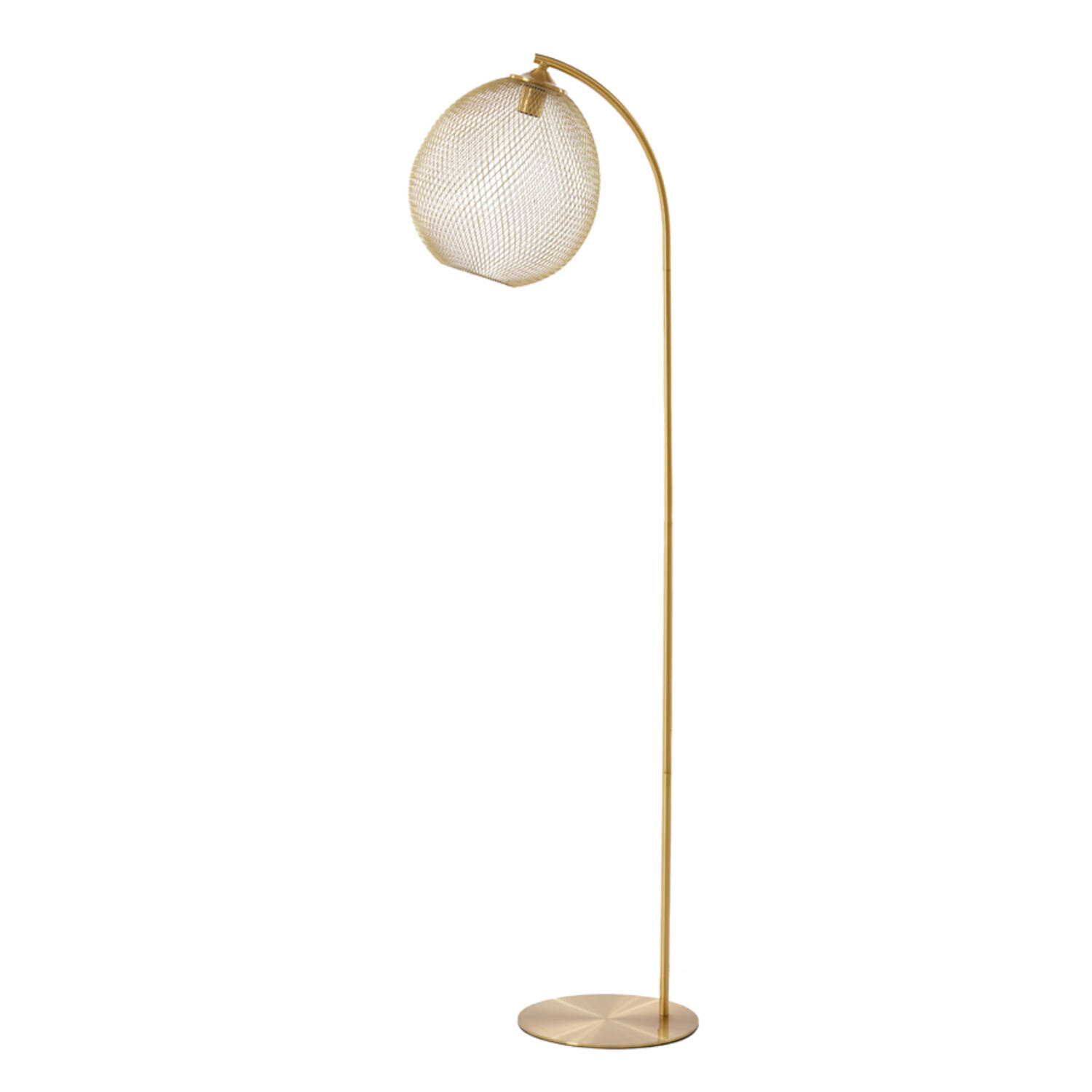 Lámpara de pie dorada de metal con estructura de alambre Light & Living Moroc - H. 160 cm