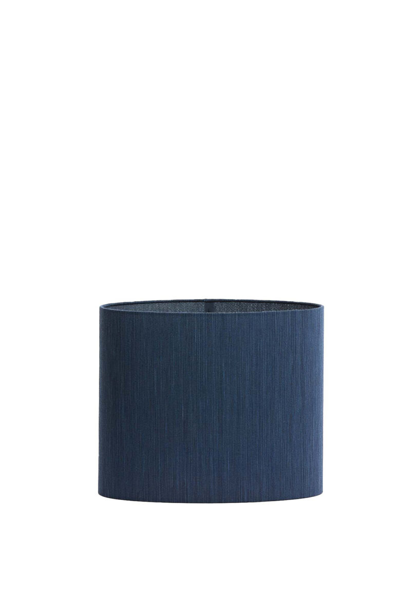 Pantalla de lámpara en forma de cilindro azul oscuro Light & Living Harper - H. 25 cm - Imagen 2