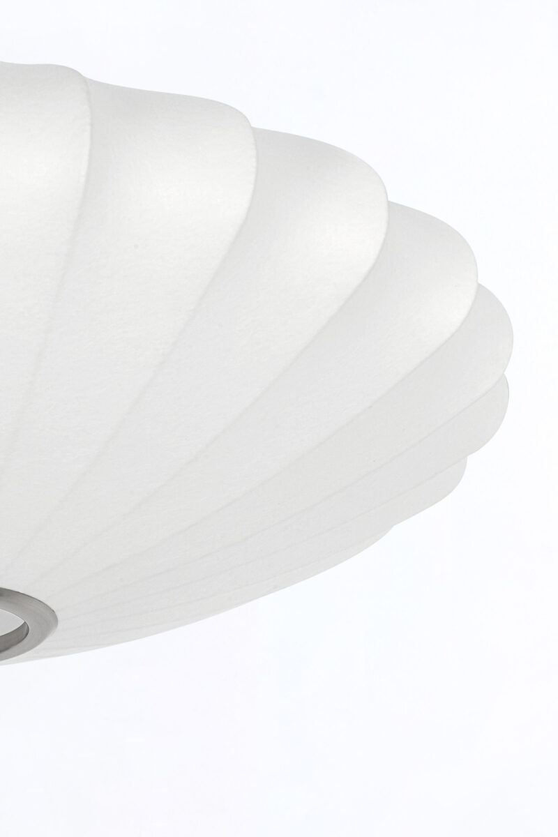 Lámpara colgante blanca con forma de concha Light & Living Fay - Ø 60 cm - Imagen 3