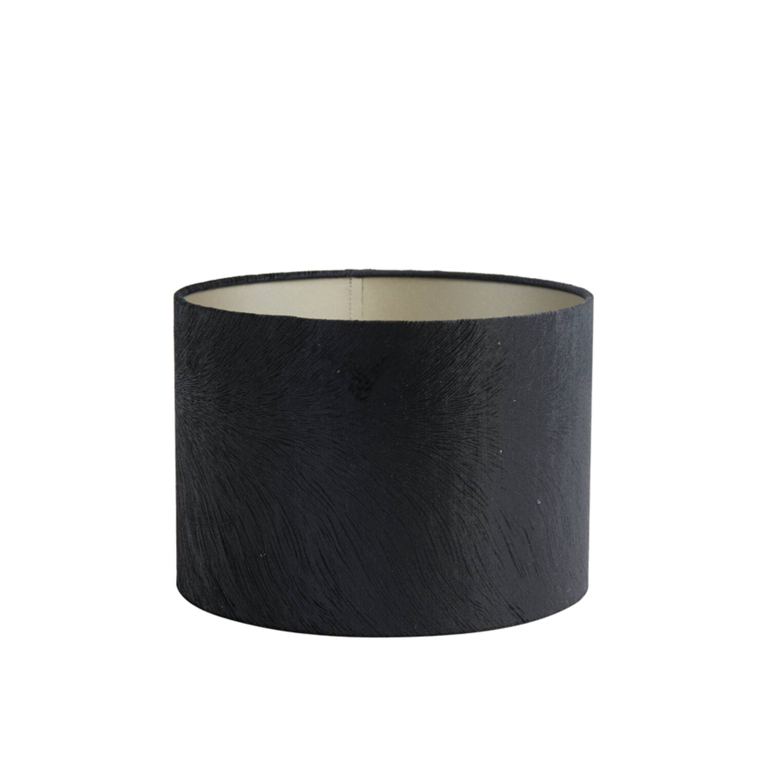 Pantalla de lámpara negra en forma de cilindro Light & Living Lubis - Ø 20 cm