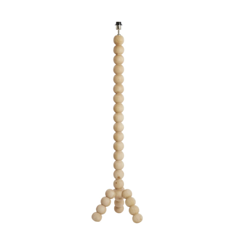 Base de lámpara de cuentas de madera Light & Living Veglio - H. 130 cm