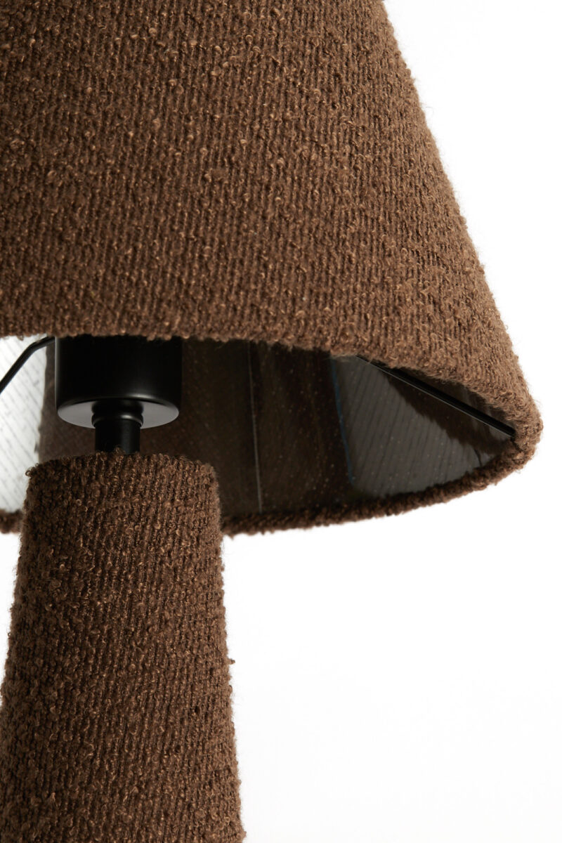 Lámpara tradicional marrón de tela Light & Living Devia - H. 61 cm - Imagen 6