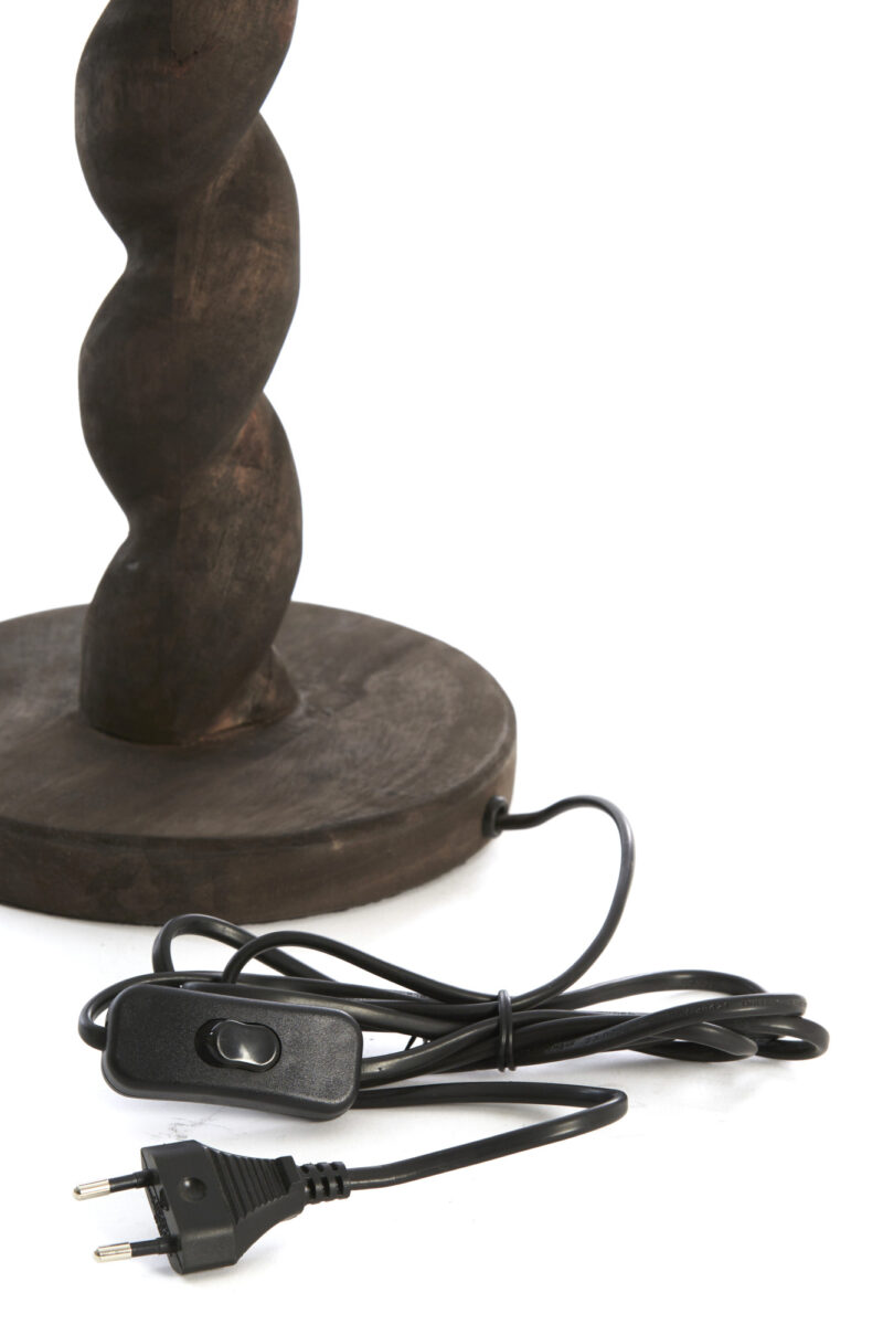 Base de lámpara negra retorcida Light & Living Nanno - H. 45 cm - Imagen 6