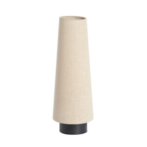 Lámpara de mesa beige con pantalla cónica Light & Living Howie - H. 52,5 cm