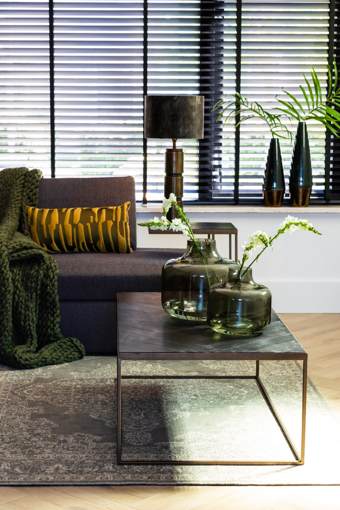 Pantalla de lámpara de mármol negro cilindro Light & Living Marble - Imagen 4