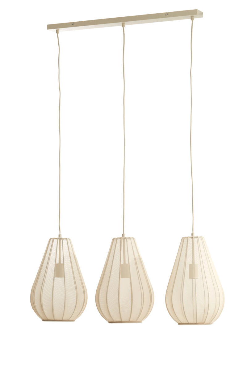 Conjunto de lámparas colgantes de hilo beige Light & Living Itela – An. 80 cm - Imagen 3