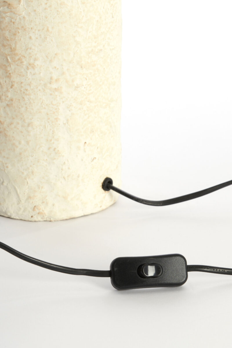 Lámpara de mesa de aspecto piedra beige Light & Living Qazu - H. 48 cm - Imagen 7
