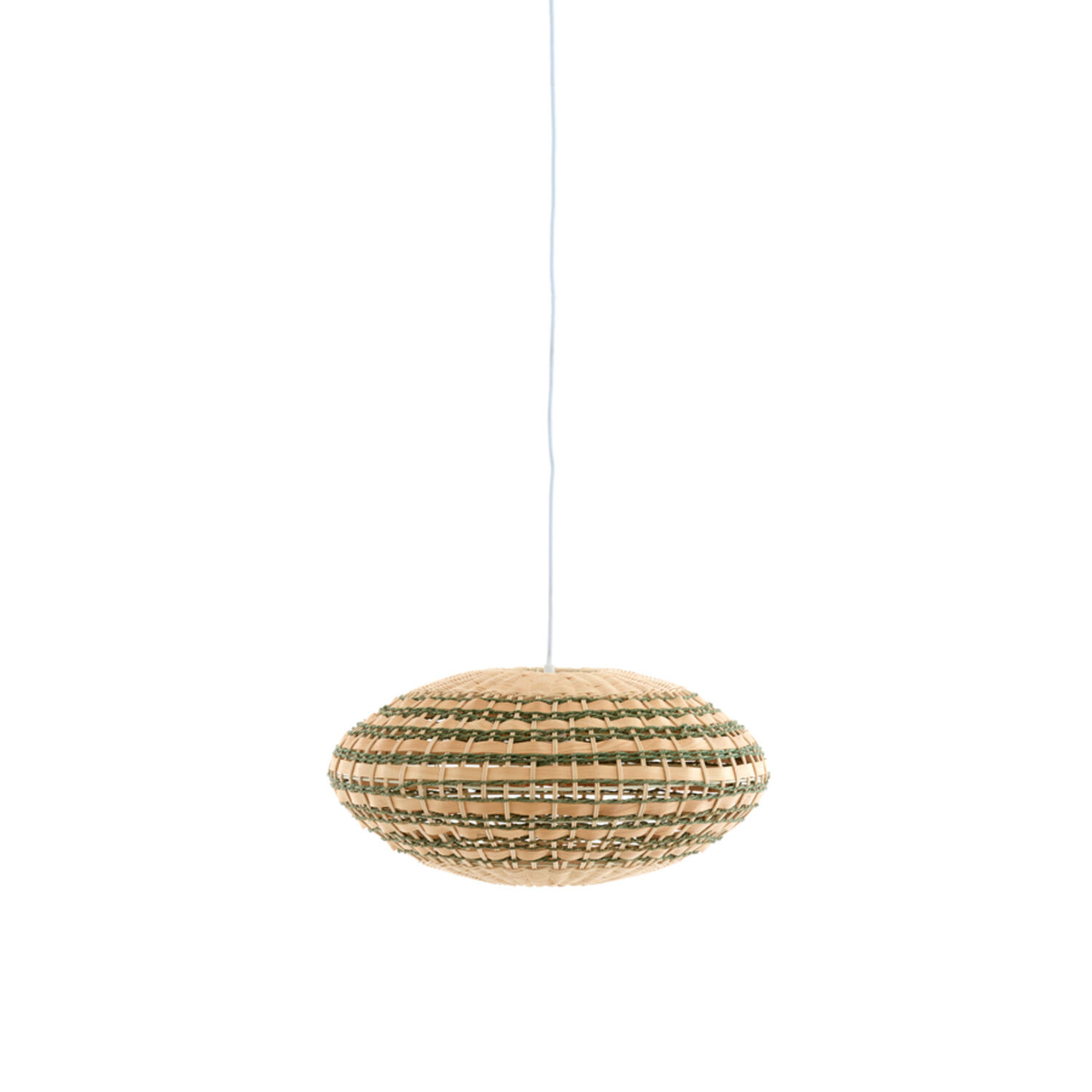 Lámpara colgante ovalada de ratán tejido Light & Living Tawela - Ø 50 cm