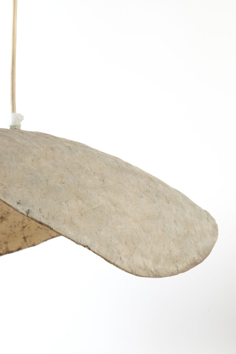 Lámpara orgánica beige compacta Light & Living Lonia - Ø 43 cm - Imagen 3
