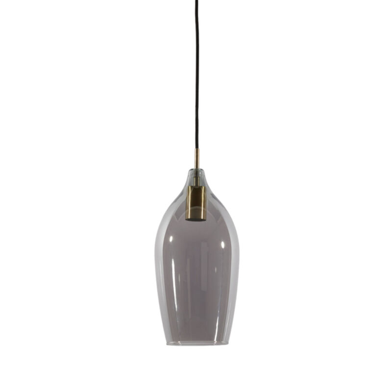 Lámpara colgante de vidrio ahumado Light & Living Lukaro - Ø 17 cm