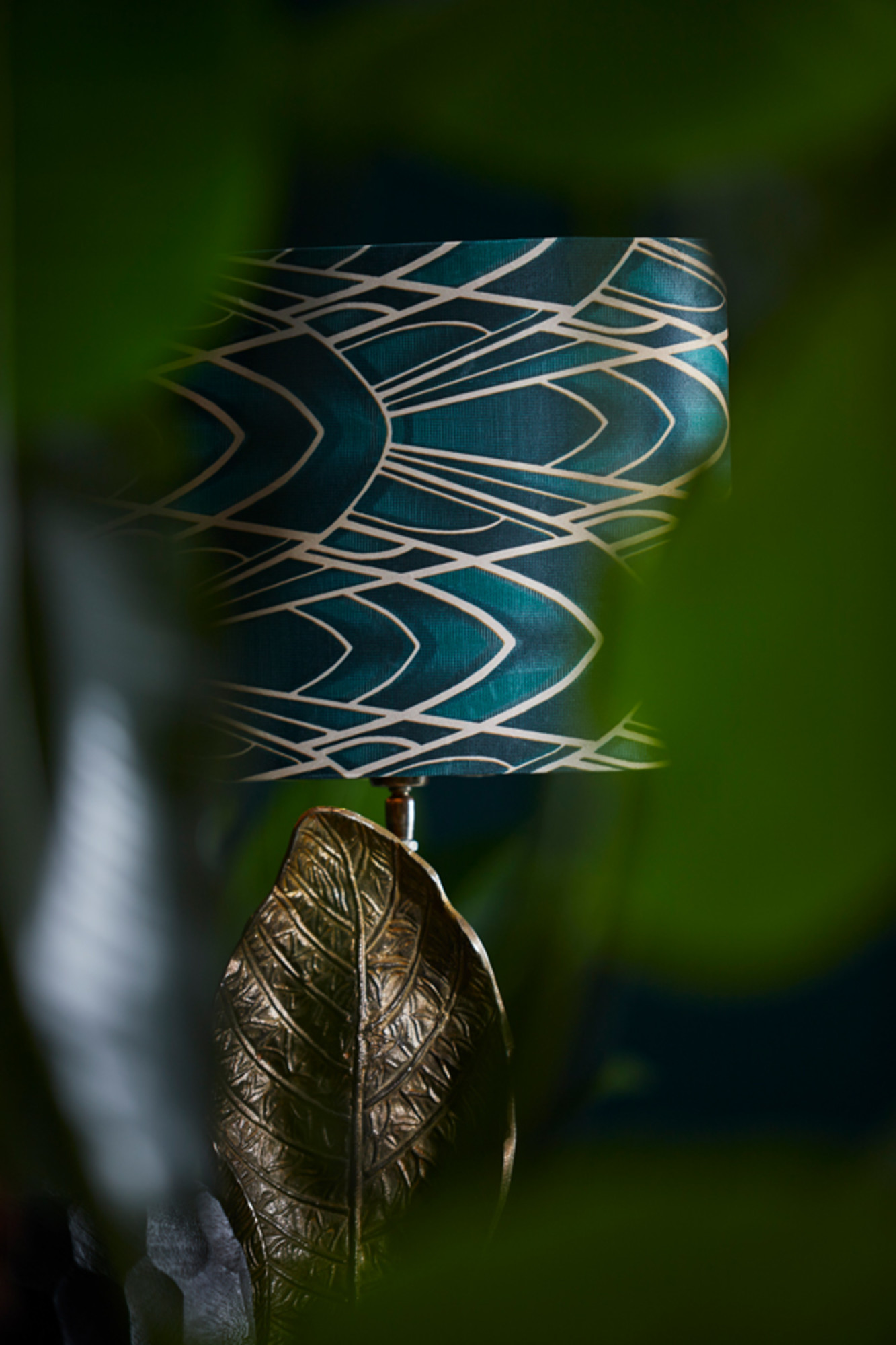 Pantalla de lámpara verde con estampado Light & Living Tiara - Imagen 4