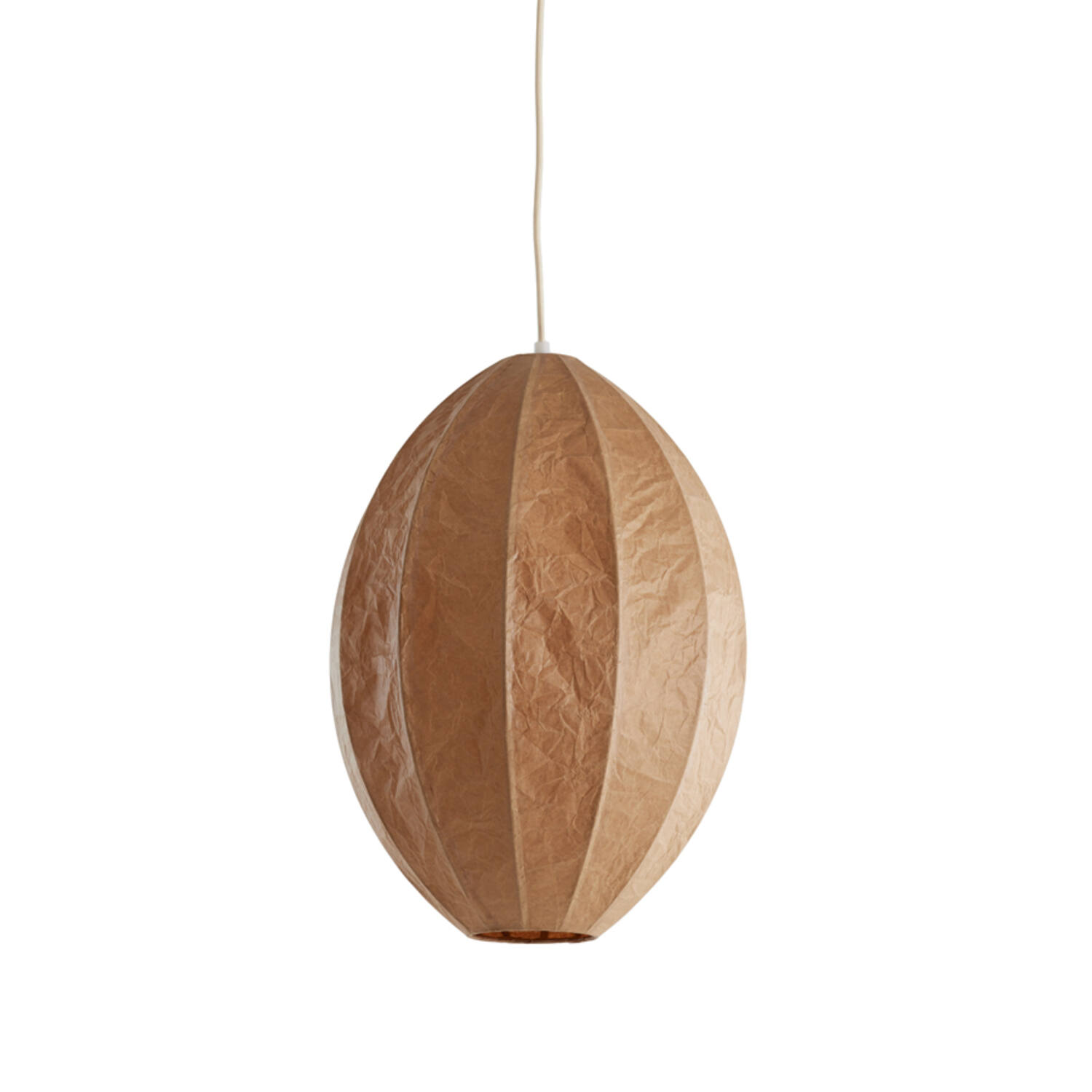Lámpara colgante ovalada de papel en beige Light & Living Milatos - Ø 38 cm