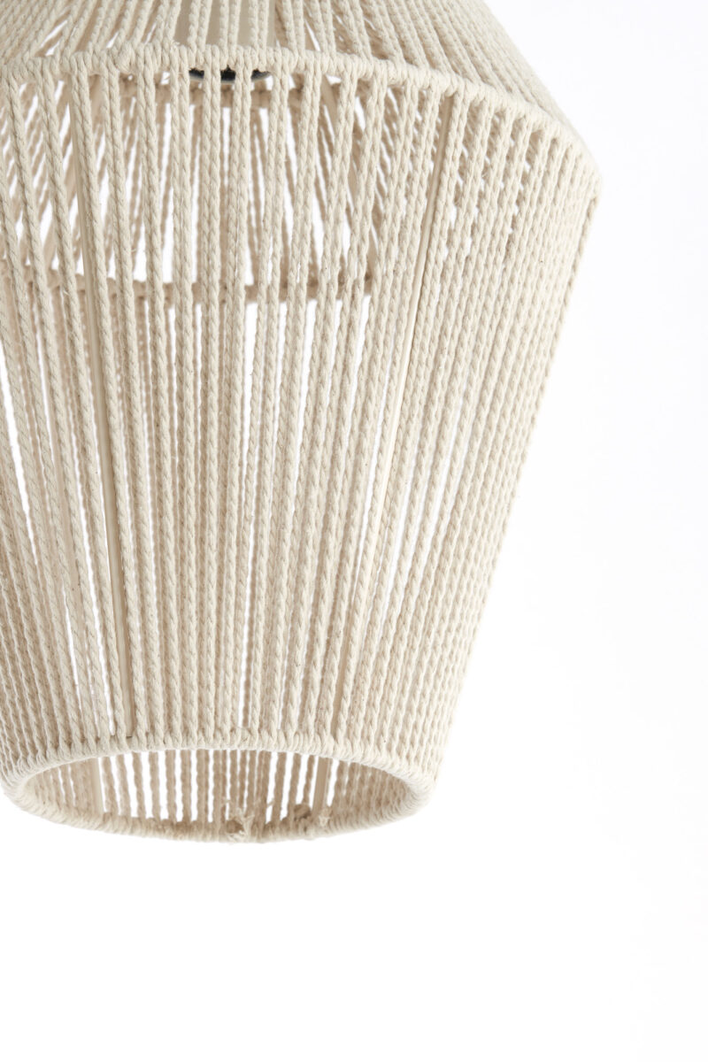 Lámpara beige textil de estilo acogedor Light & Living Deya - Ø 30 cm - Imagen 7