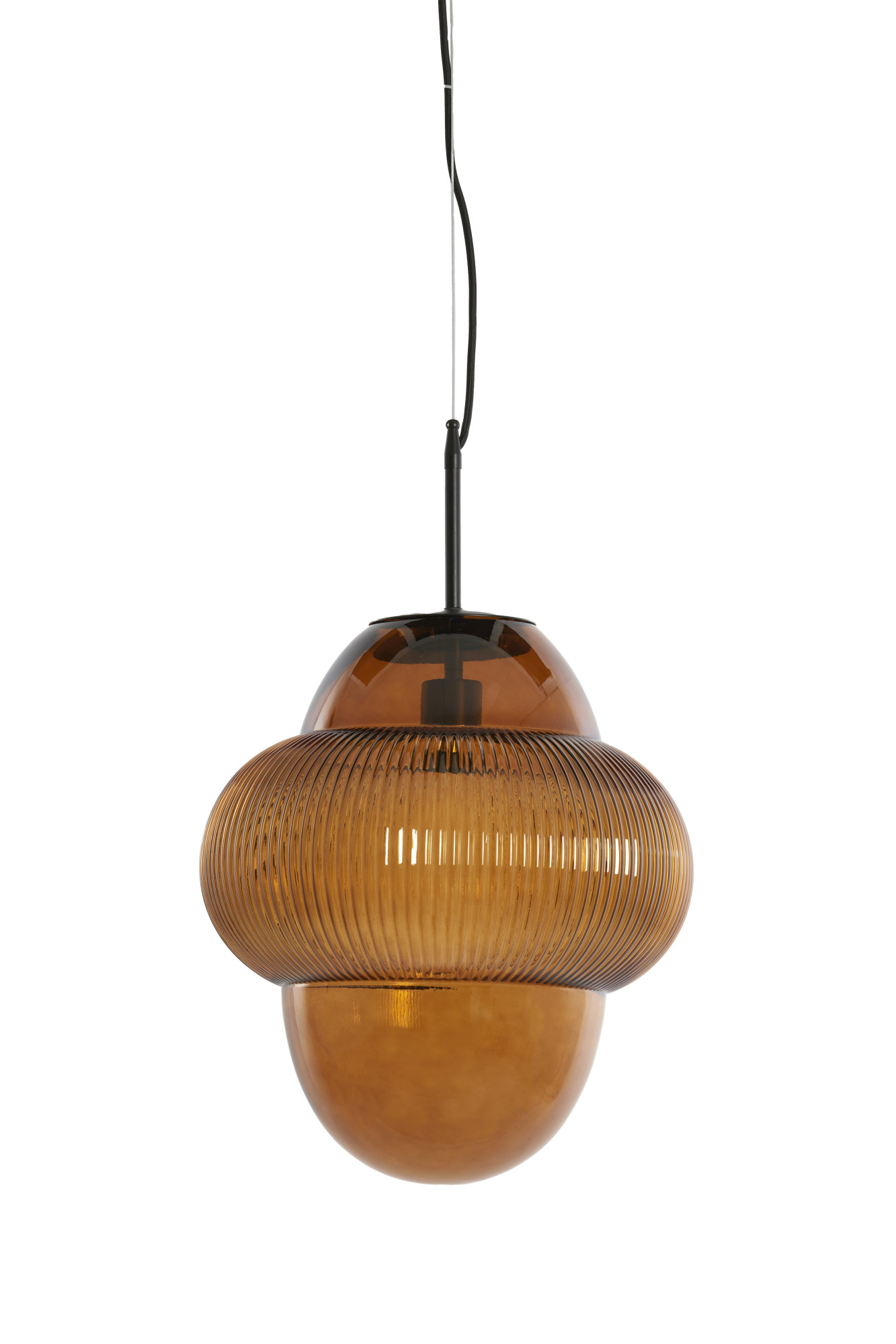 Lámpara colgante de vidrio color ámbar Light & Living Ovnis - Imagen 2