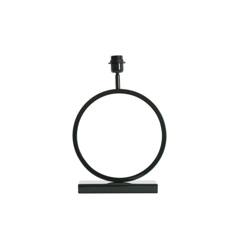 Base de lámpara metálica negra redonda Light & Living Liva - H. 43 cm
