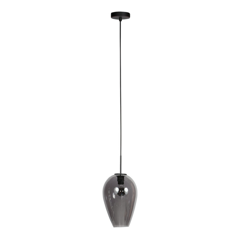 Lámpara colgante con pantalla en forma de gota de vidrio ahumado Mexlite HaloSwap - Ø 22,50 cm - Imagen 2