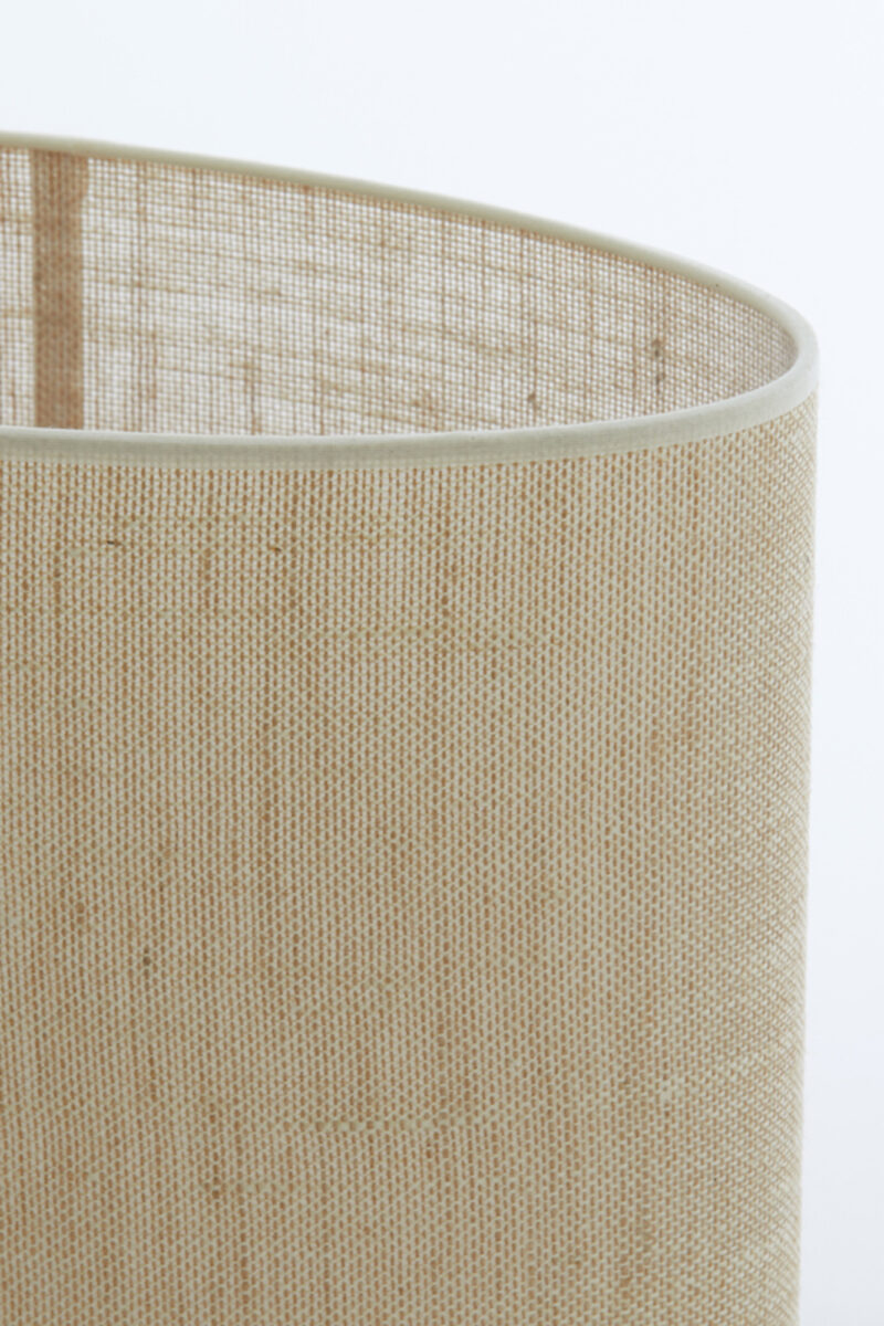 Pantalla de lámpara de tela beige en forma cilíndrica Light & Living Sendai - H. 32 cm - Imagen 7
