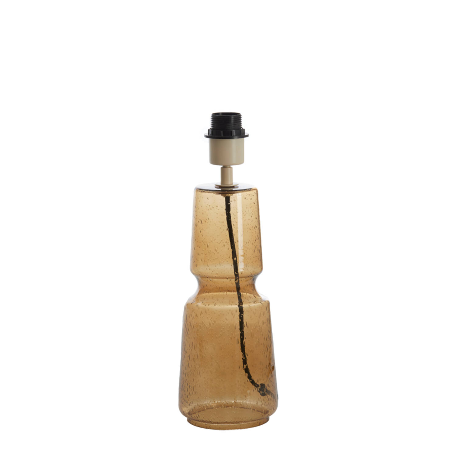 Base de lámpara de vidrio color ámbar para interiores Light & Living Labin - H. 39 cm