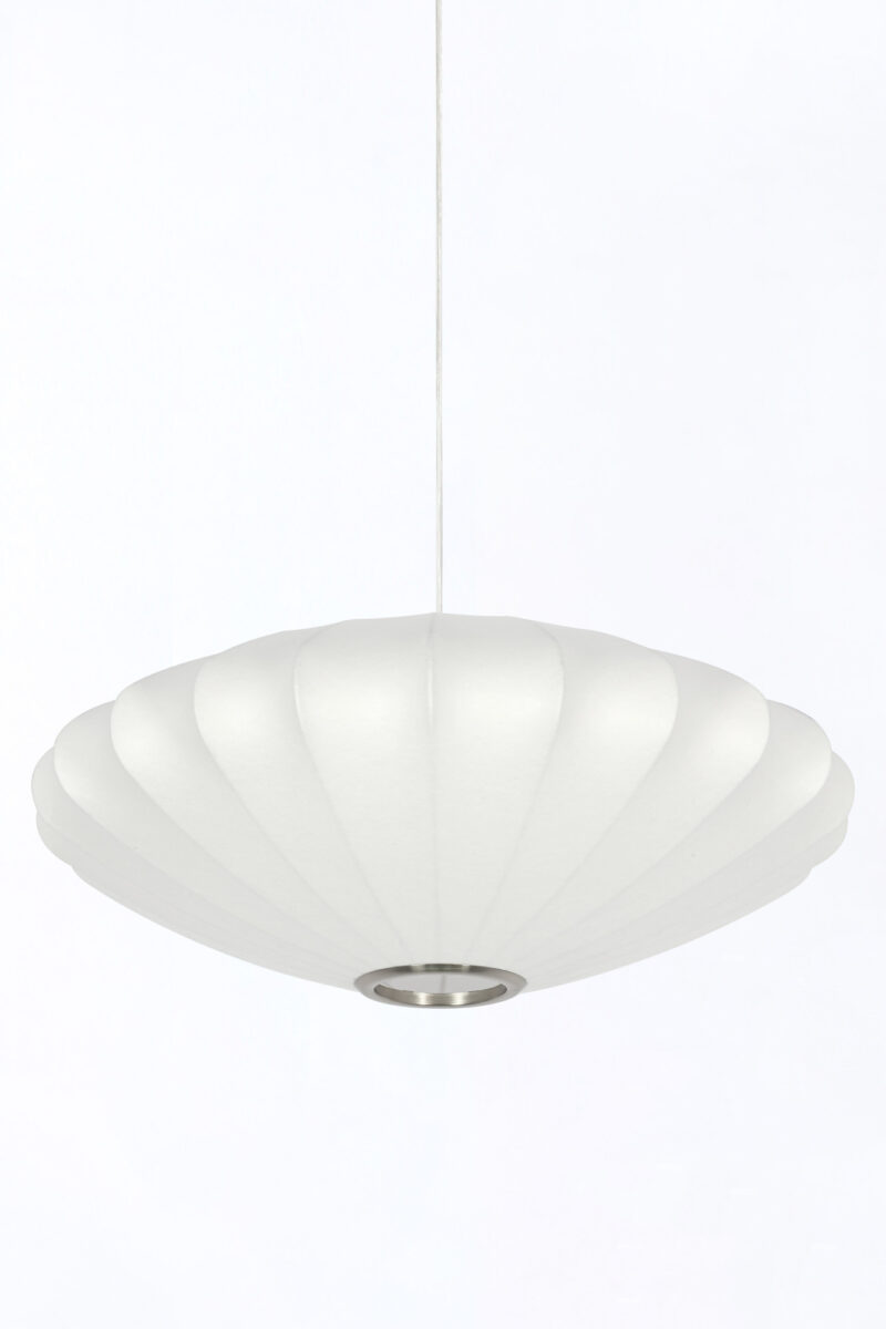 Lámpara colgante blanca con forma de concha Light & Living Fay - Ø 60 cm - Imagen 5