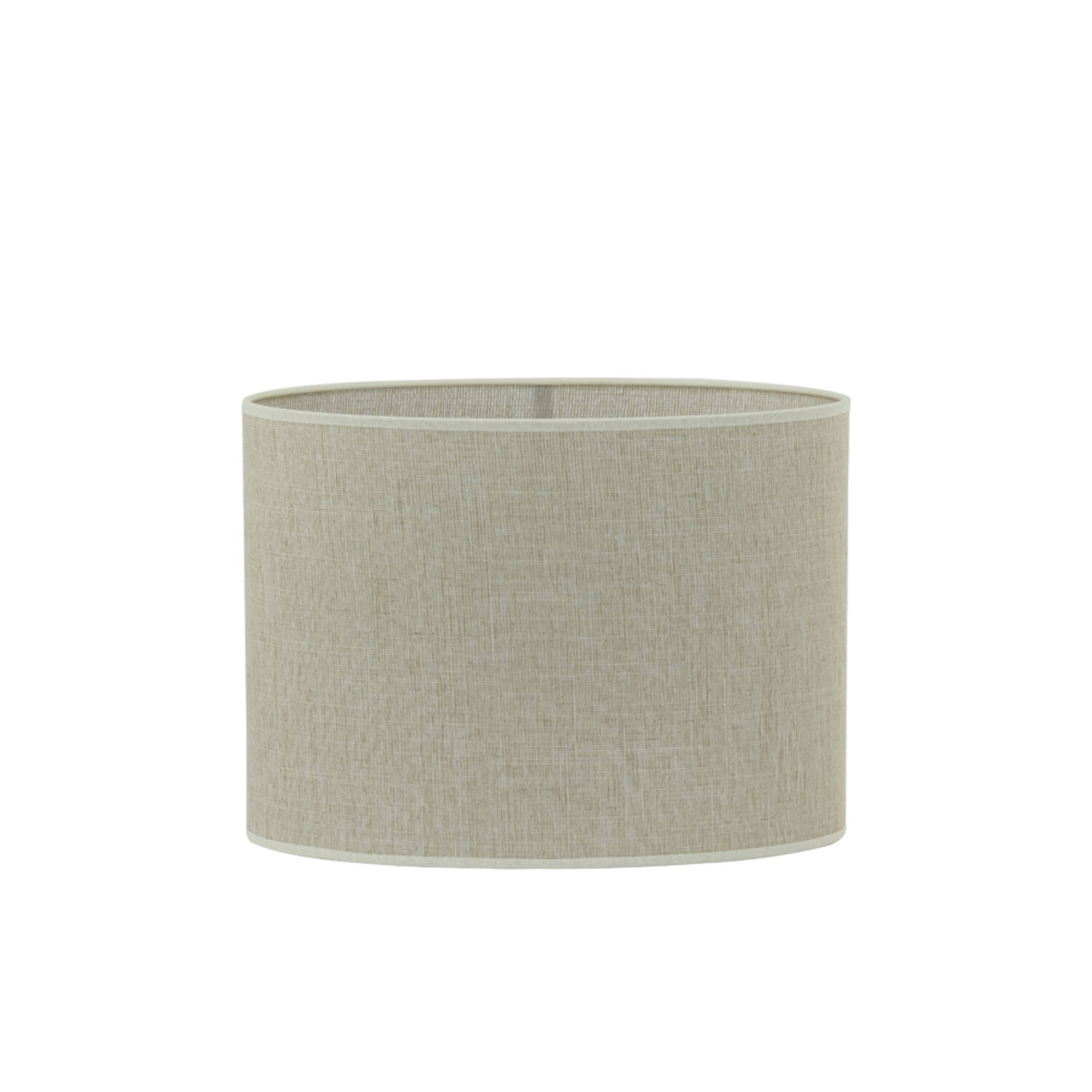 Pantalla de lámpara beige en forma cilíndrica de tela Light & Living Breska - H. 25 cm