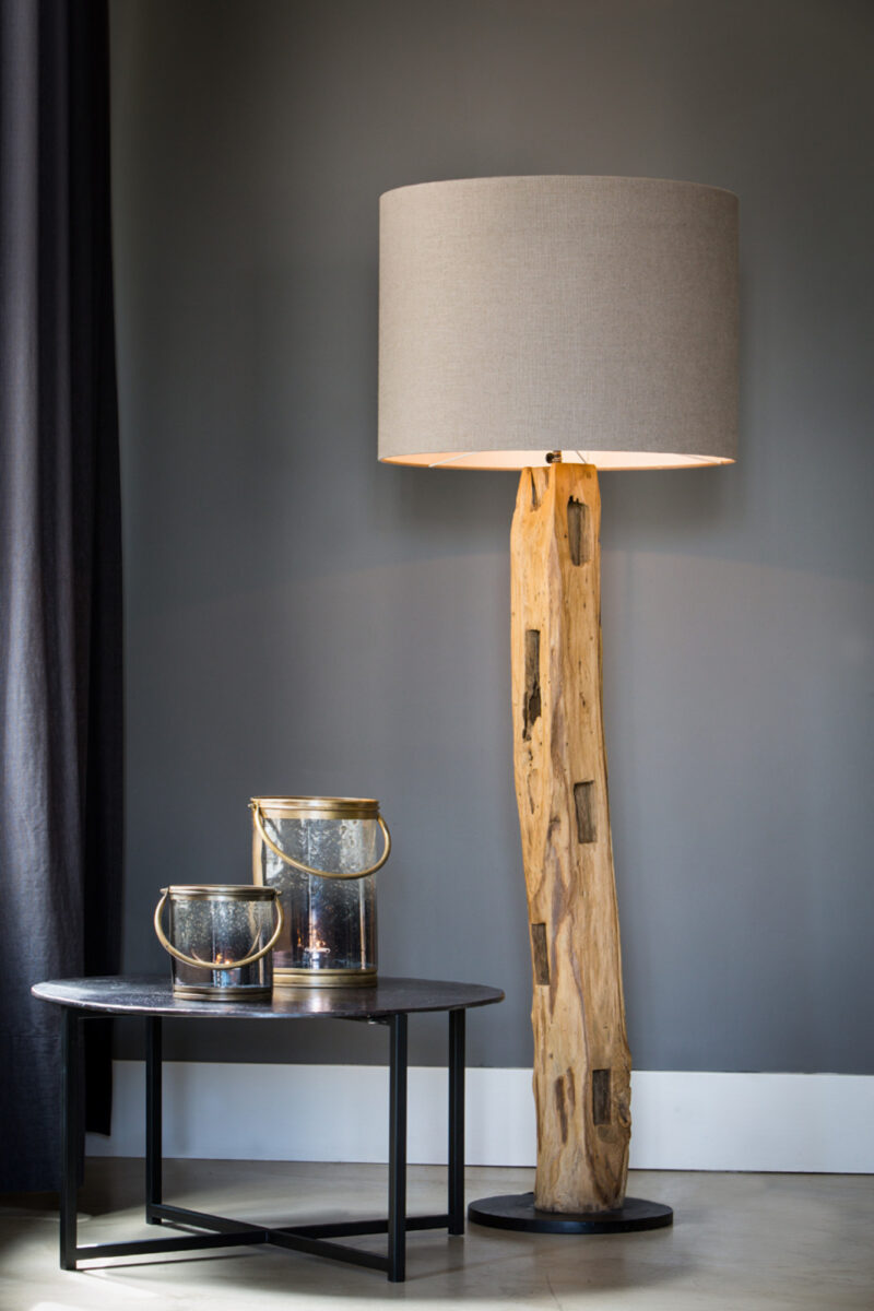 Base de lámpara de madera con apariencia natural Light & Living Karlovo - H. 144 cm - Imagen 5