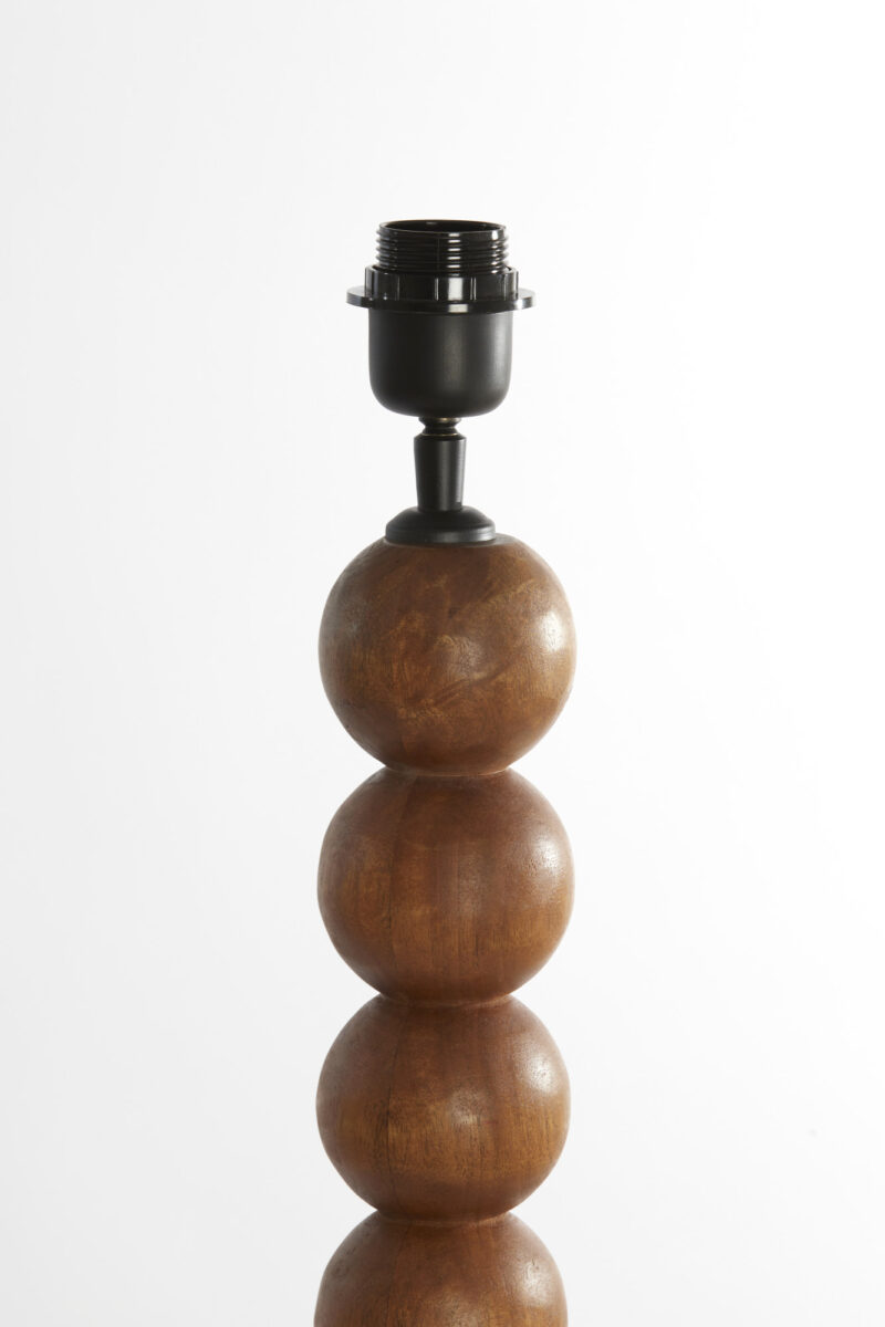 Pie de lámpara de madera con diseño audaz Light & Living Veglio - H. 130 cm - Imagen 3