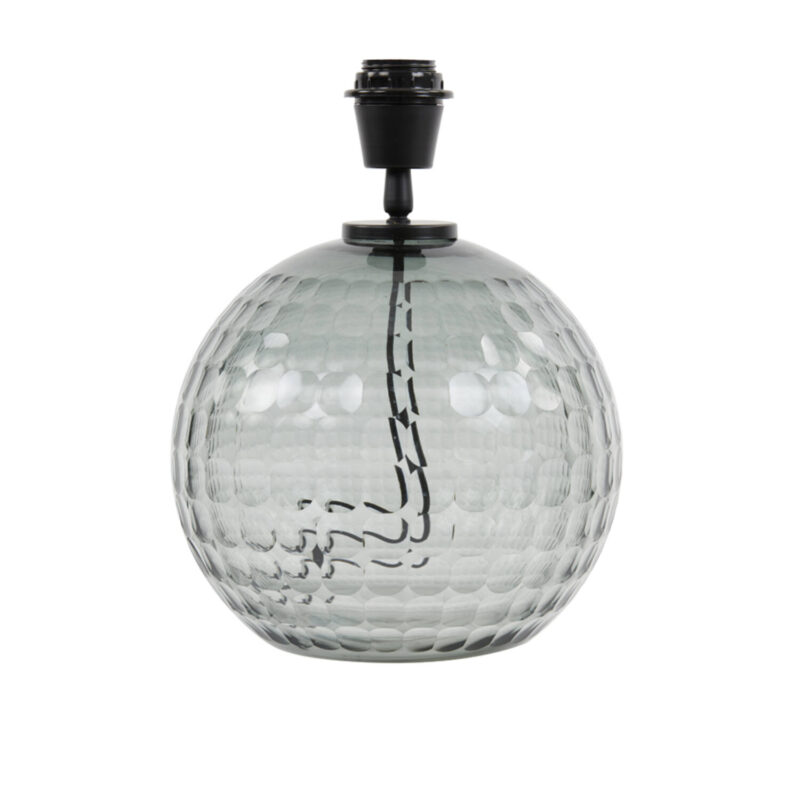 Lámpara de bola de vidrio acanalado Light & Living Taiki – H. 32 cm