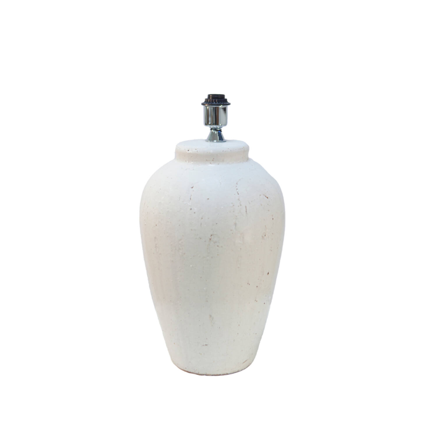 Lámpara de mesa de cerámica pie blanco Light & Living Vesuvius - H. 55 cm