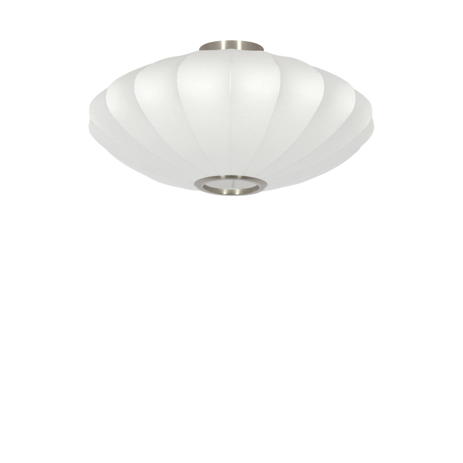Lámpara de techo ovalada de tela blanca Light & Living Fay – An. 50 cm
