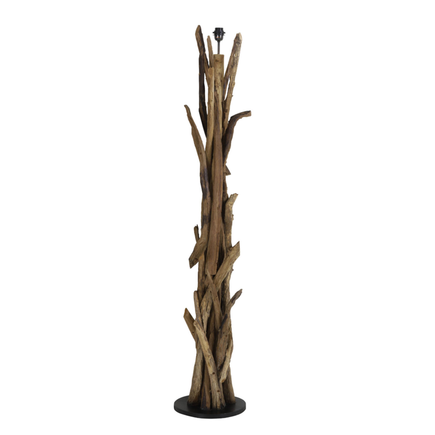 Lámpara de suelo de madera diseño natural Light & Living Vidin - H. 182 cm