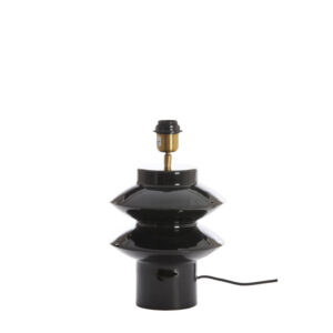 Base de lámpara negra brillante diseño Light & Living Petch - H. 26 cm