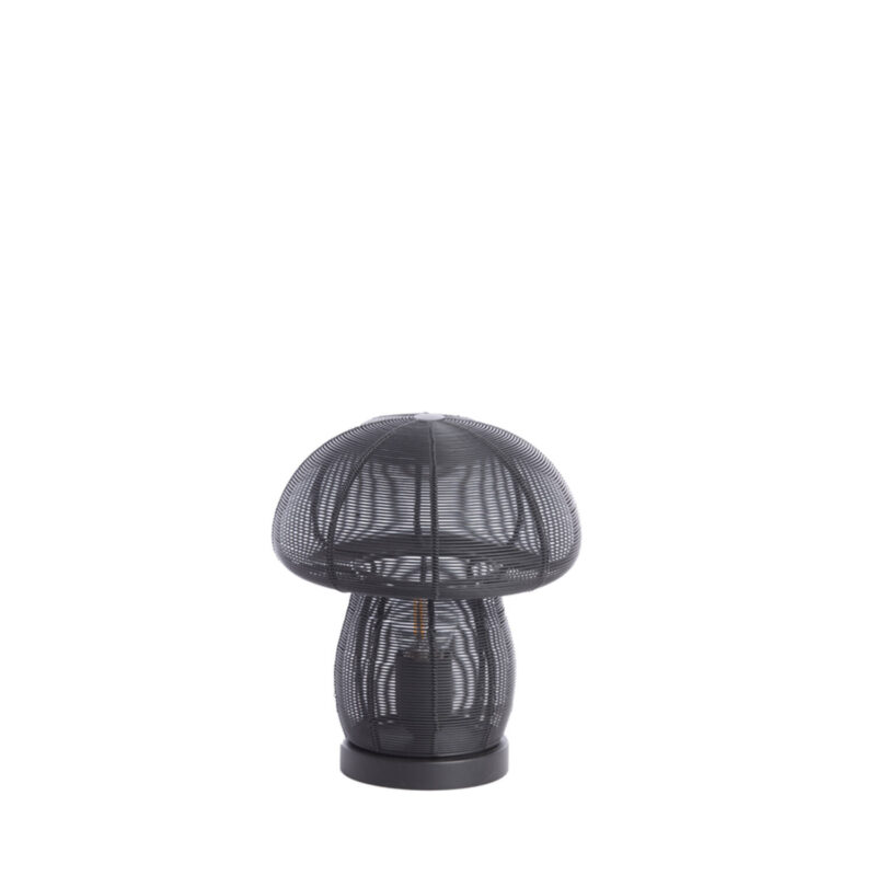 Lámpara de hilo negro en forma de hongo Light & Living Mushroom - H. 24 cm